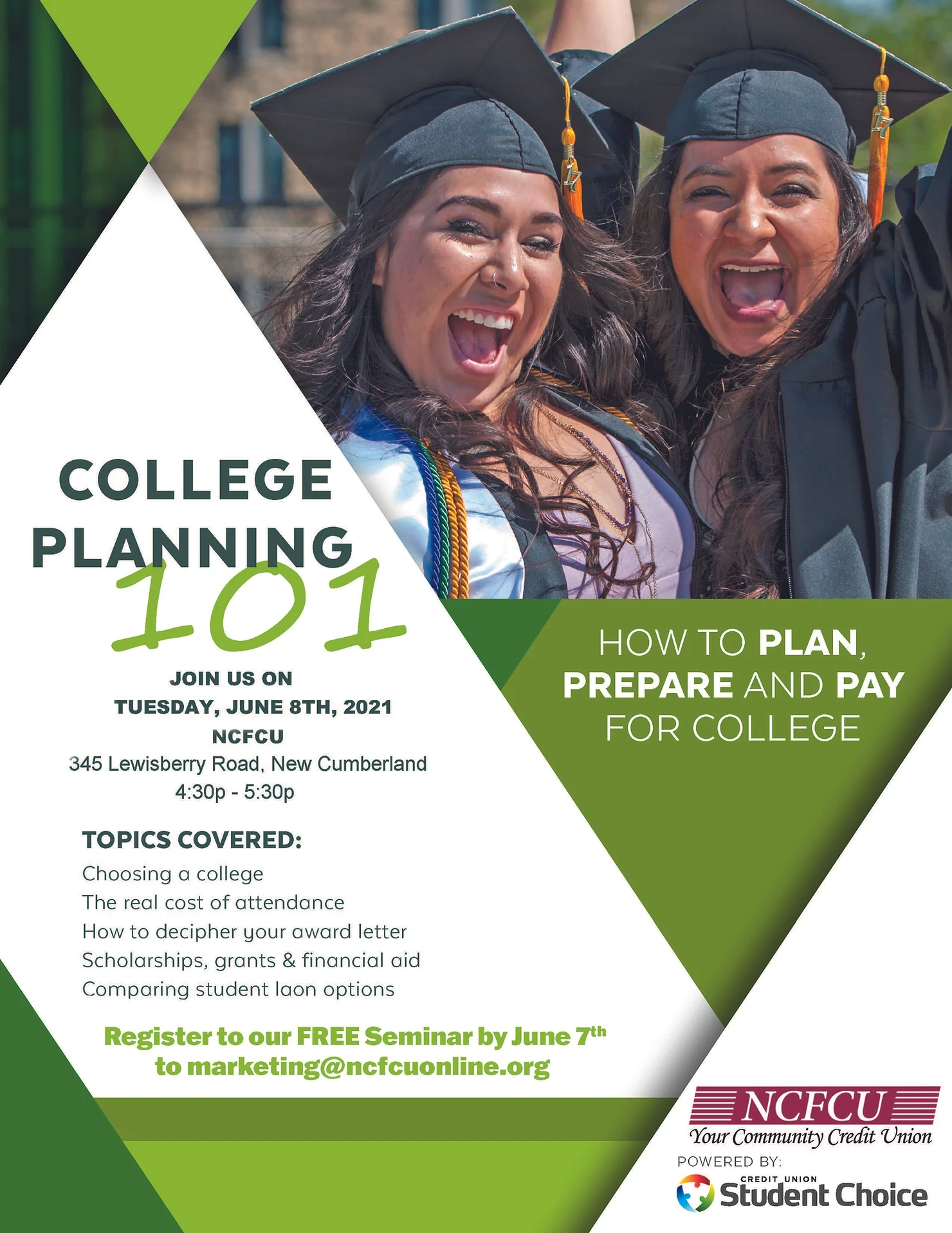 How to Plan, Prepare and Pay for College: Attend our FREE seminar on June 8th, 2021 featured image